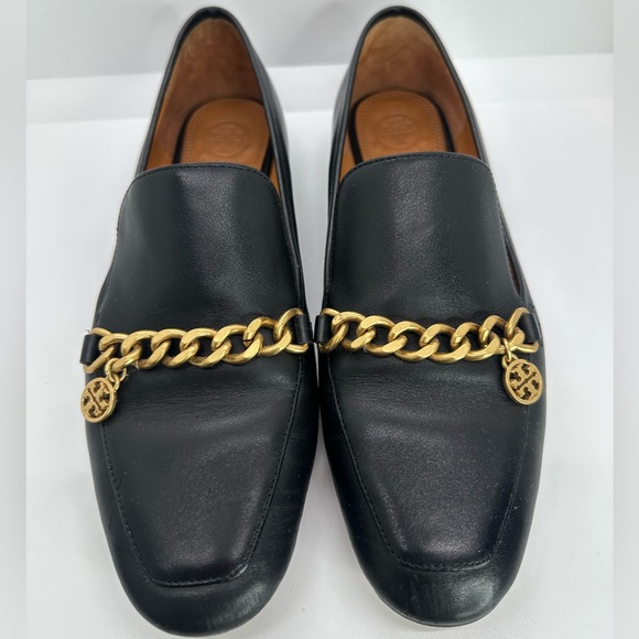 Tory Burch Mini Benton Leather Loafers Black Women's Size 7M - Picture 5 of 16